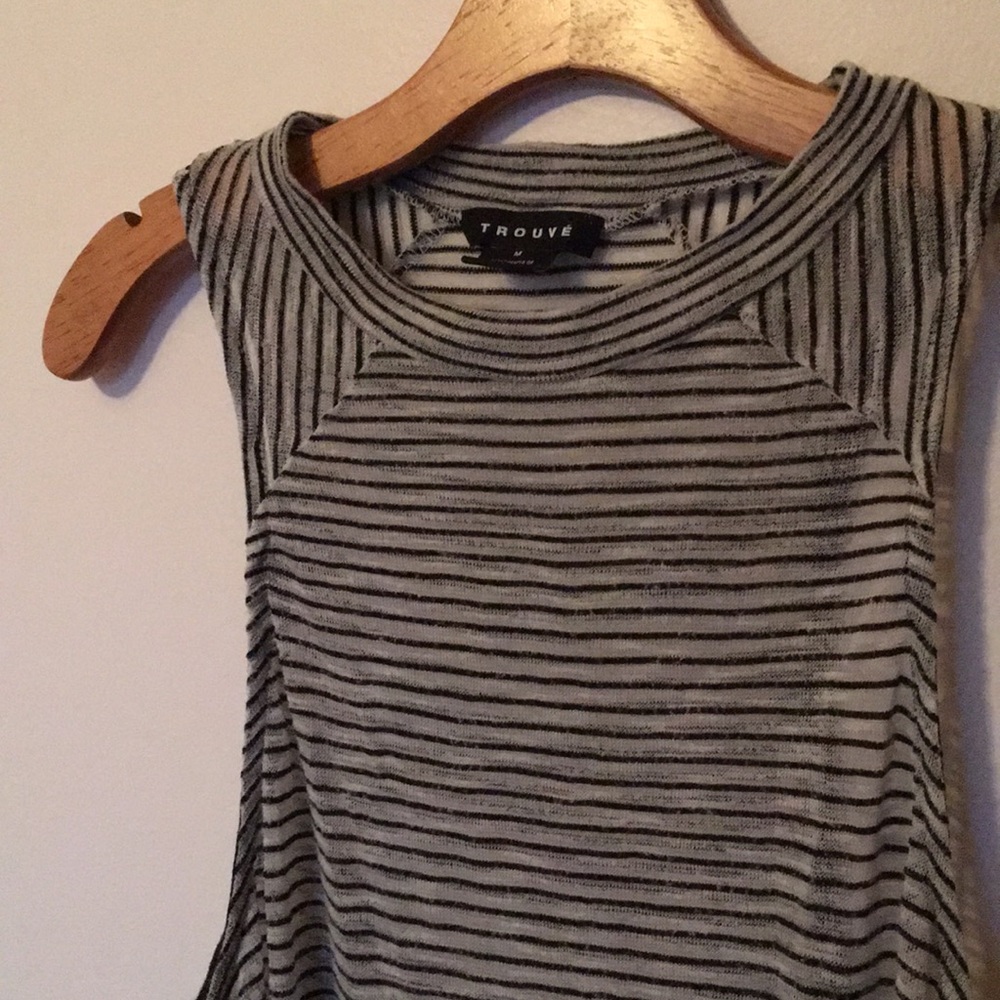 Sheer striped top